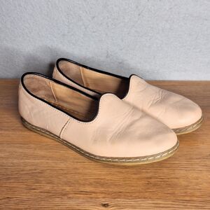 Charix Artisan Pink Leather Slip On Loafers Flats EU 38 Womens Size 8 US Piping